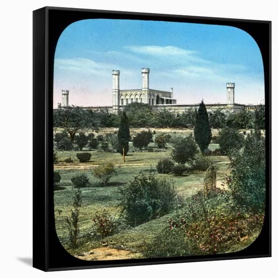 Railway Station, from the Queen's Garden, Delhi, India, Late 19th or Early 20th Century-null-Framed Stretched Canvas