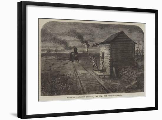 Railway Station in Georgia, America-null-Framed Giclee Print