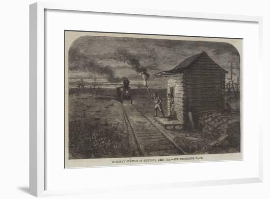 Railway Station in Georgia, America-null-Framed Giclee Print