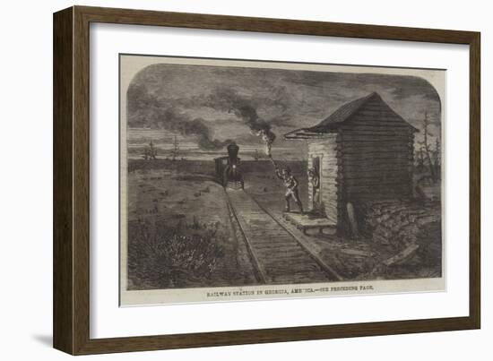 Railway Station in Georgia, America-null-Framed Giclee Print