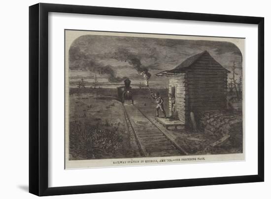 Railway Station in Georgia, America-null-Framed Giclee Print