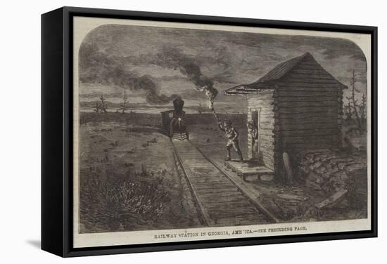 Railway Station in Georgia, America-null-Framed Stretched Canvas