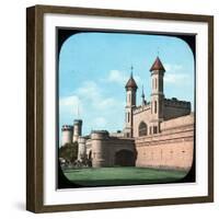 Railway Station, Lahore, India, Late 19th or Early 20th Century-null-Framed Giclee Print