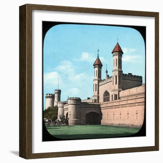 Railway Station, Lahore, India, Late 19th or Early 20th Century-null-Framed Giclee Print