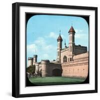 Railway Station, Lahore, India, Late 19th or Early 20th Century-null-Framed Giclee Print