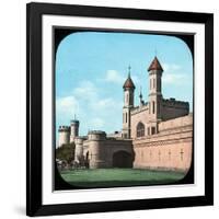 Railway Station, Lahore, India, Late 19th or Early 20th Century-null-Framed Giclee Print