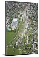 Railway Station of Garmisch-Partenkirchen, Olympic Skating Hall, Aerial Picture, Germany, Bavaria-Frank Fleischmann-Mounted Photographic Print