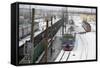 Railway Station on the Trans-Siberian Line, Balezino, Udmurtia, Russia, Europe-Bruno Morandi-Framed Stretched Canvas