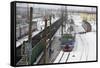 Railway Station on the Trans-Siberian Line, Balezino, Udmurtia, Russia, Europe-Bruno Morandi-Framed Stretched Canvas