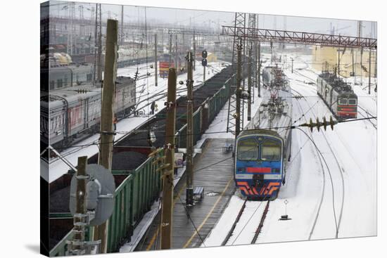 Railway Station on the Trans-Siberian Line, Balezino, Udmurtia, Russia, Europe-Bruno Morandi-Stretched Canvas