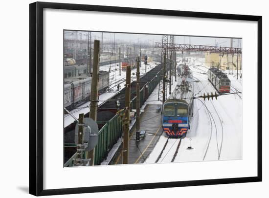 Railway Station on the Trans-Siberian Line, Balezino, Udmurtia, Russia, Europe-Bruno Morandi-Framed Photographic Print