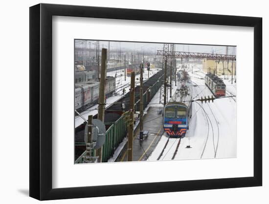 Railway Station on the Trans-Siberian Line, Balezino, Udmurtia, Russia, Europe-Bruno Morandi-Framed Photographic Print