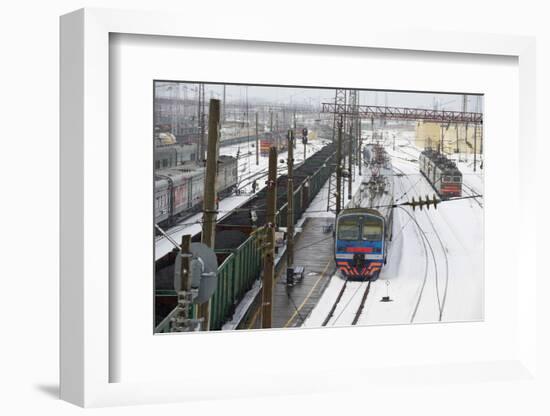 Railway Station on the Trans-Siberian Line, Balezino, Udmurtia, Russia, Europe-Bruno Morandi-Framed Photographic Print