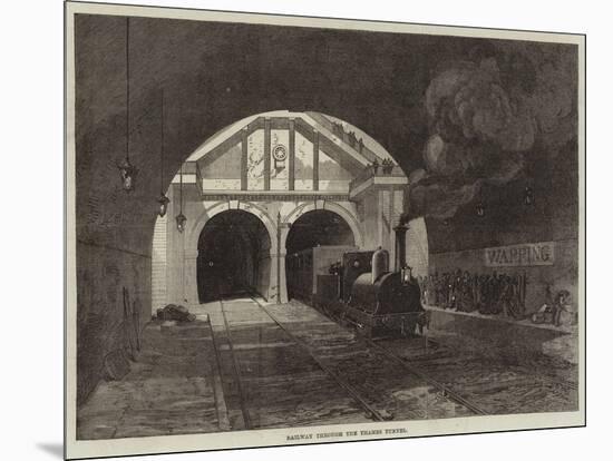 Railway Through the Thames Tunnel-null-Mounted Giclee Print