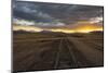 Railway track in the desert, Salar de Uyuni, Potosi Department, Bolivia-Keren Su-Mounted Photographic Print