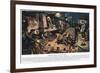 Railway Track Laying by Night-Terence Cuneo-Framed Giclee Print