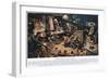 Railway Track Laying by Night-Terence Cuneo-Framed Giclee Print