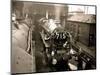 Railway Workers Cleaning the Cardiff Rail Name Plate "Capitals United Express", Wales 1950s-null-Mounted Photographic Print