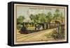 Railway-null-Framed Stretched Canvas