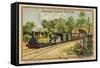 Railway-null-Framed Stretched Canvas