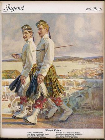 Two Scottish Soldiers in Walking-Out Dress at Oban