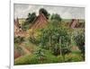 Rain, afternoon, Eragny-Camille Pissarro-Framed Giclee Print