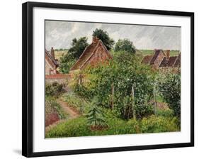 Rain, afternoon, Eragny-Camille Pissarro-Framed Giclee Print