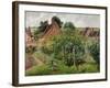 Rain, afternoon, Eragny-Camille Pissarro-Framed Giclee Print