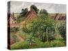 Rain, afternoon, Eragny-Camille Pissarro-Stretched Canvas