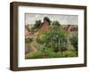 Rain, afternoon, Eragny-Camille Pissarro-Framed Giclee Print