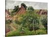 Rain, afternoon, Eragny-Camille Pissarro-Stretched Canvas