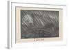 Rain at Saegusa Bridge in Hakone, Ame, 1880-Kobayashi Kiyochika-Framed Giclee Print