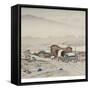 Rain at Yabakei-Hashiguchi Goyo-Framed Stretched Canvas