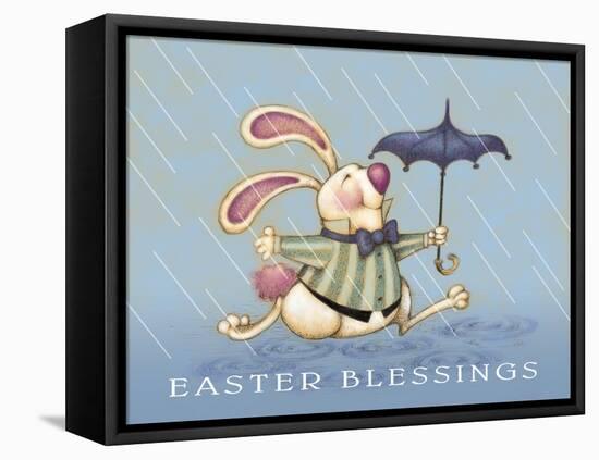 Rain Bunny-Margaret Wilson-Framed Stretched Canvas