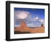 Rain Cloud Over Monument Valley, Utah, USA-David Noton-Framed Premium Photographic Print