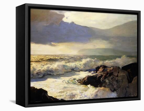 Rain Clouds and Sea-Frederick Judd Waugh-Framed Stretched Canvas