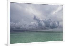 Rain Clouds and Thunderstorm at Sea.-Stephen Frink-Framed Photographic Print