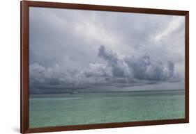 Rain Clouds and Thunderstorm at Sea.-Stephen Frink-Framed Photographic Print