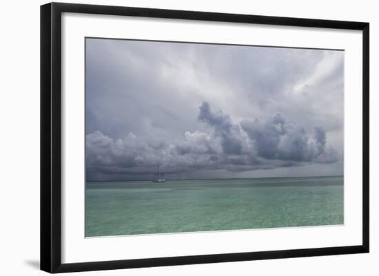 Rain Clouds and Thunderstorm at Sea.-Stephen Frink-Framed Photographic Print