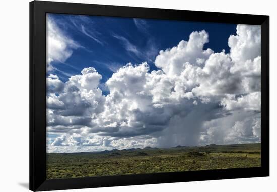 Rain Clouds over the Namibian Savanna-Circumnavigation-Framed Photographic Print