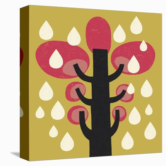 Rain Falls on a Pink Tree-Tracy Walker-Stretched Canvas