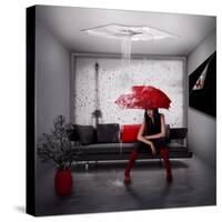 Rain in Paris-Nataliorion-Stretched Canvas