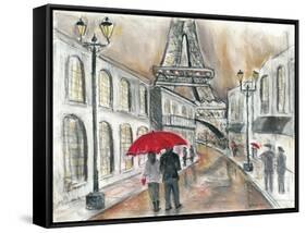 Rain in Paris-Todd Williams-Framed Stretched Canvas