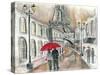 Rain in Paris-Todd Williams-Stretched Canvas