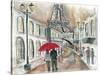 Rain in Paris-Todd Williams-Stretched Canvas