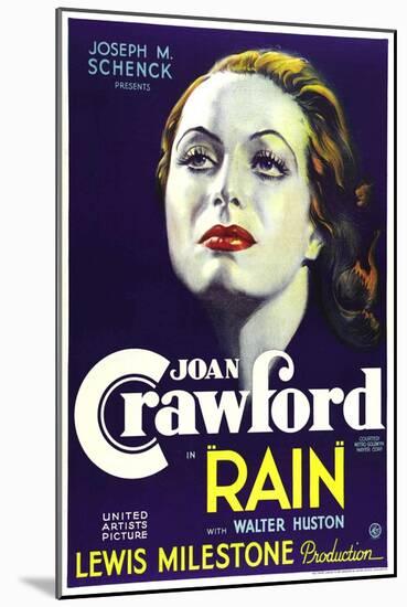 Rain, Joan Crawford, 1932-null-Mounted Art Print