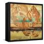 Rain Leaves II-Patricia Pinto-Framed Stretched Canvas