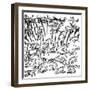 Rain of Frogs Recorded in 1355-null-Framed Premium Giclee Print