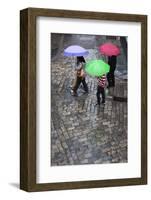 Rain on Cobbled Street, Seville, Andalucia, Spain, Europe-Stuart Black-Framed Photographic Print