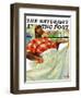 "Rain on Laundry Day," Saturday Evening Post Cover, June 15, 1940-Mariam Troop-Framed Giclee Print